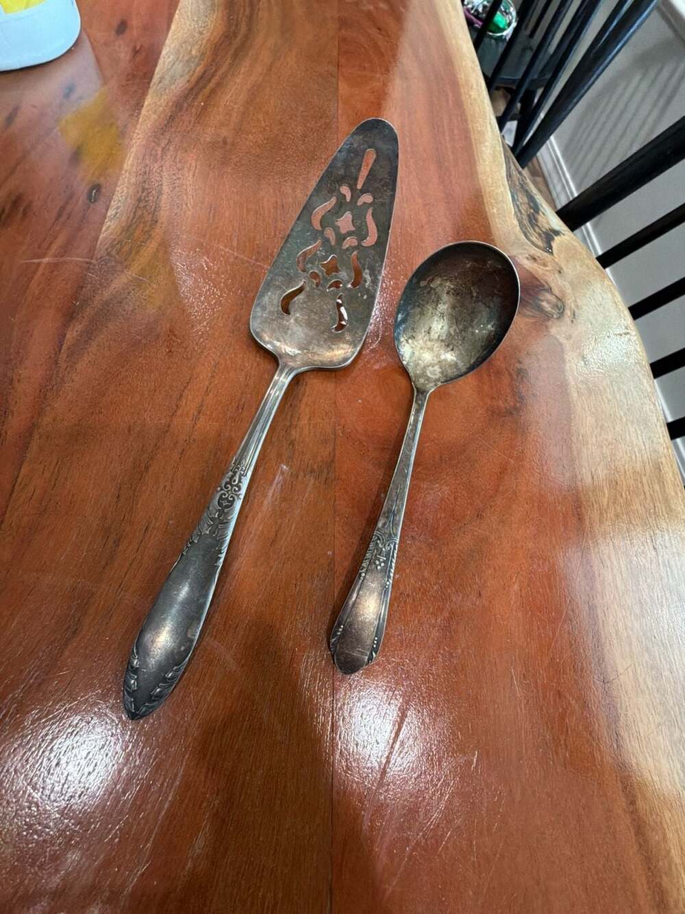 Vintage King Edward Silverplate Slotted Pie Server and Ladle Serving Set